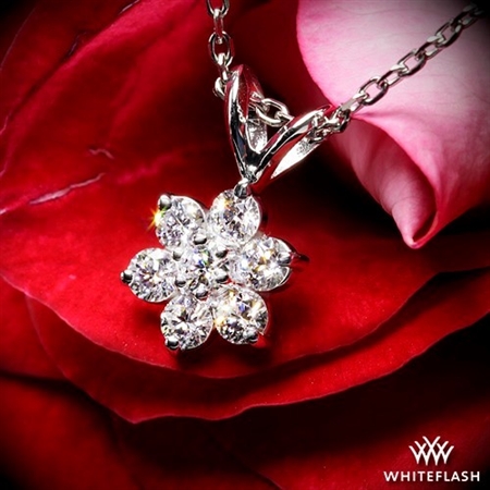 Flower Cluster Diamond Pendant