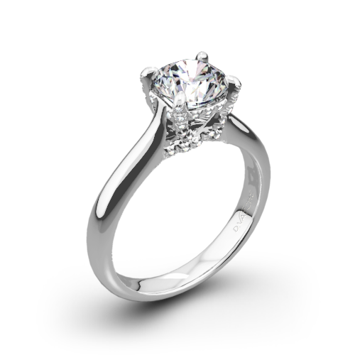 Vatche 1025 X-Prong Surprise Solitaire Engagement Ring