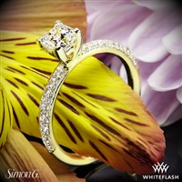 Simon G. LP1935-D Delicate Diamond Engagement Ring for Princess