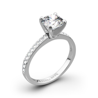 Benchmark LCP1 Small Pave Diamond Engagement Ring