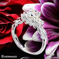 Verragio INS-7074P Beaded Braid Three Stone Engagement Ring for Princess