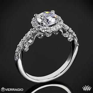 Verragio INS-7003 Half Eternity Halo Diamond Engagement Ring