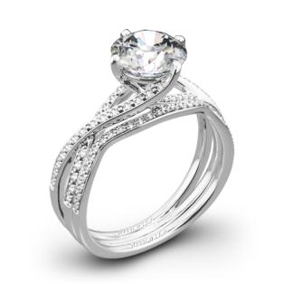 Simon G. MR1394 Fabled Diamond Wedding Set