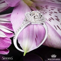 Simon G. MR2459 Passion Halo Diamond Engagement Ring