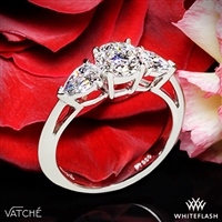 Vatche 310 Round and Pear Three Stone Engagement Ring