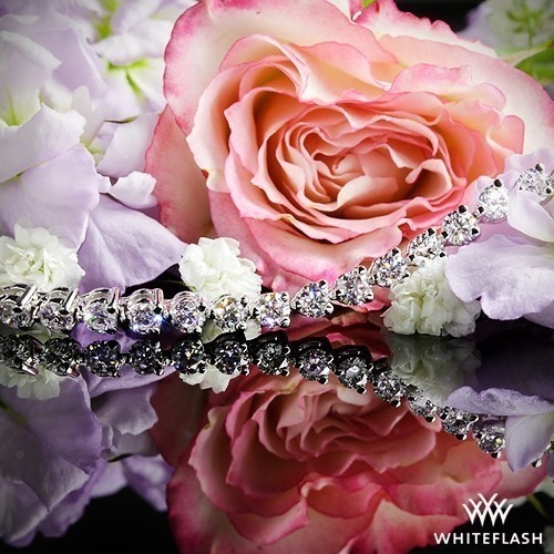 Three-Prong Lab Created Diamonds Tennis Bracelet