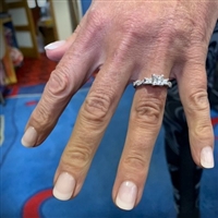 Verragio INS-7074P Beaded Braid Three Stone Engagement Ring for Princess