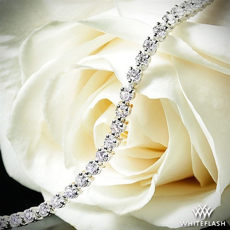 Three-Prong Diamond Tennis Bracelet