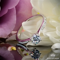 Legato Sleek Line Pave Diamond Engagement Ring