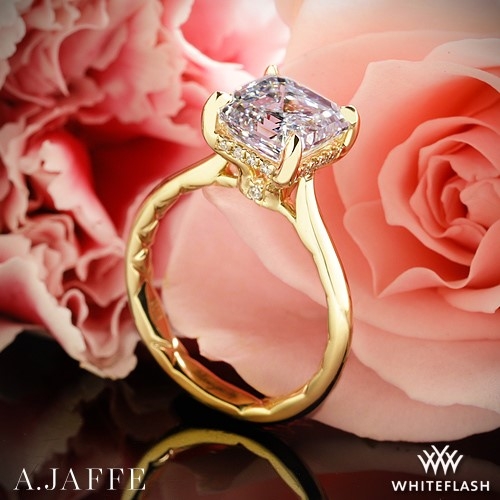 18k Yellow Gold A. Jaffe ME2211Q Solitaire Engagement Ring