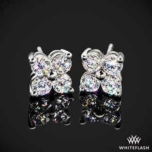 Four Stone Clover Diamond Earrings