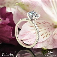 Valoria Petite Pave Diamond Engagement Ring