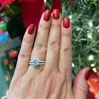 French-Set Diamond Engagement Ring