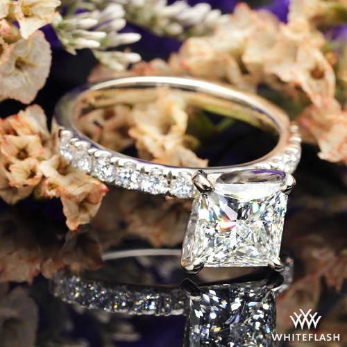 Platinum Half Eternity Engagement Ring 