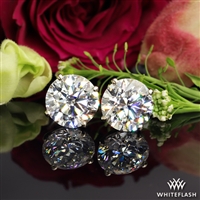 4 Prong Martini Diamond Earrings