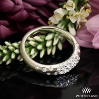 Custom Champagne Petite Pave Style Wedding Ring