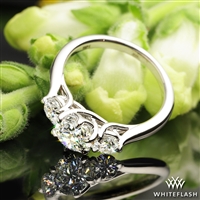 Butterflies 3 Stone Engagement Ring
