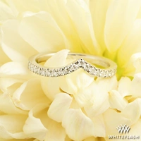  Custom Half Eternity V Contour Diamond Band 