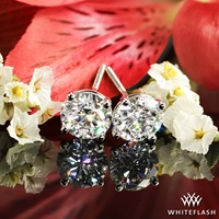 4 Prong Martini Diamond Earrings