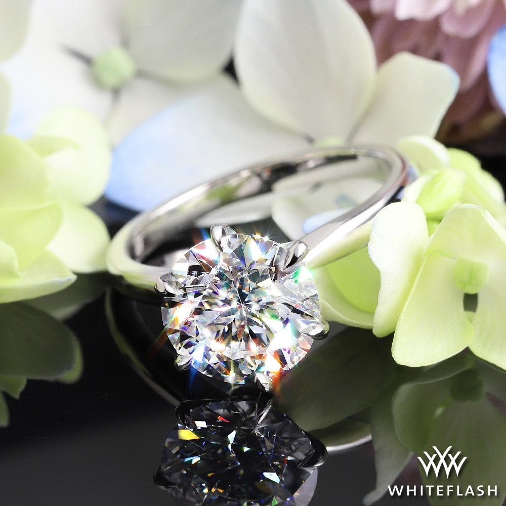 Platinum Contemporary Solitaire Engagement Ring