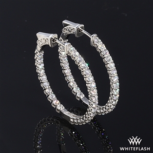 Classic Inside Out Diamond Hoop Earrings