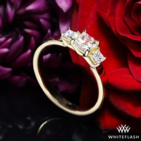 Custom Three Stone Princess Diamond Engagement Ring