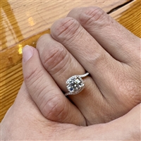 Simon G. MR2533 Passion Diamond Halo Engagement Ring