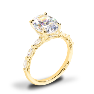 Tacori 422 2.5 OV Sculpted Crescent Diamond Engagement Ring